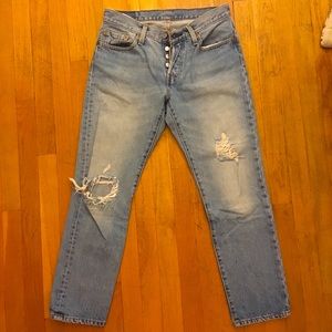Levi’s 501 Ct classic blue jeans